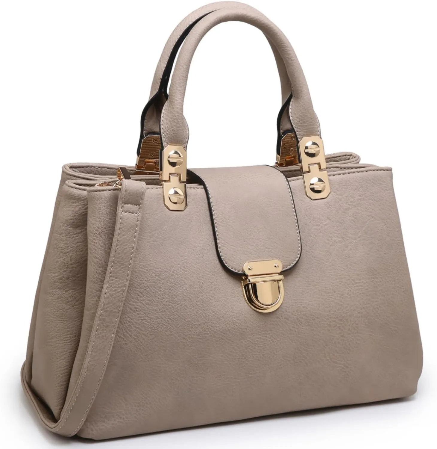 Dasein Women Satchel Handbags Top Handle Purse Medium Tote Bag Vegan Leather Shoulder Bag