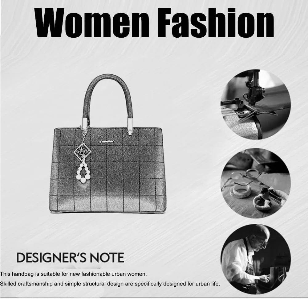 Dayfine Top Handle Bags Womens Handbags and Purses Faux Leather Satchel Bag Ladies Totes Shoulder Crossbody Bag Pearl Pendant