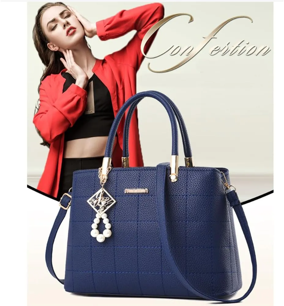 Dayfine Top Handle Bags Womens Handbags and Purses Faux Leather Satchel Bag Ladies Totes Shoulder Crossbody Bag Pearl Pendant