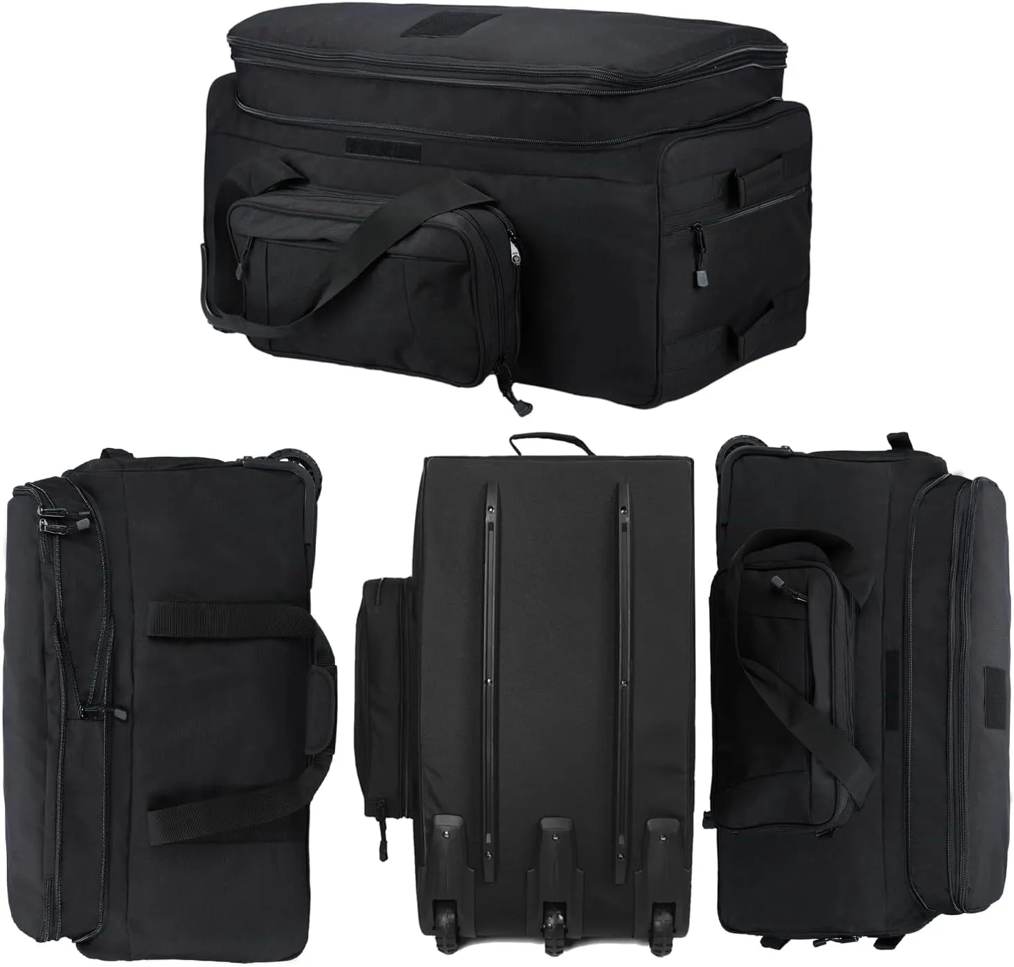 Deployment Bag with Wheels Military Duffle Bag Large Heavy-Duty Bags (BLACK)