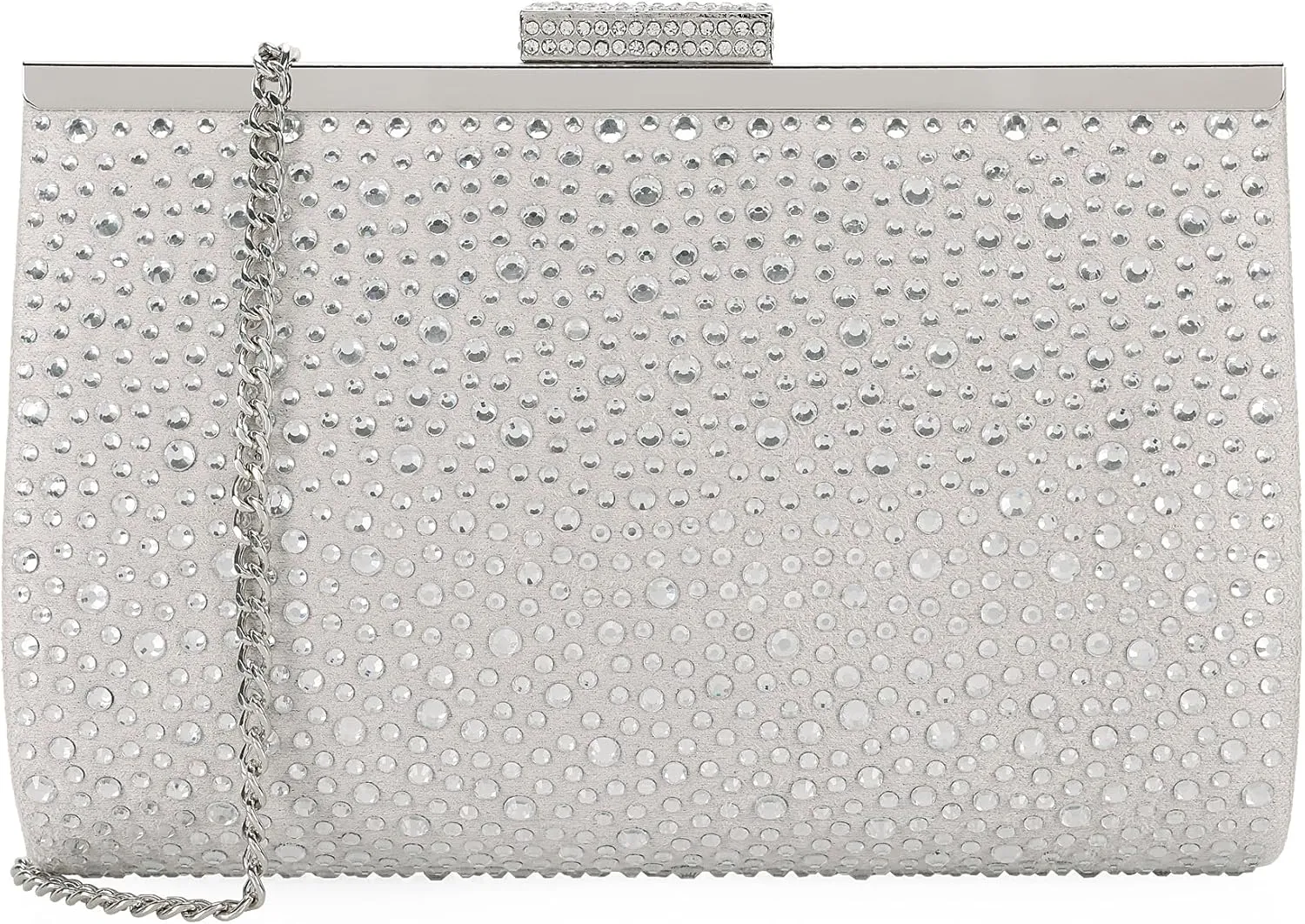 DEXMAY Crystal Clutch Purse for Women Rhinestone Frame Clutch Handbag for Party