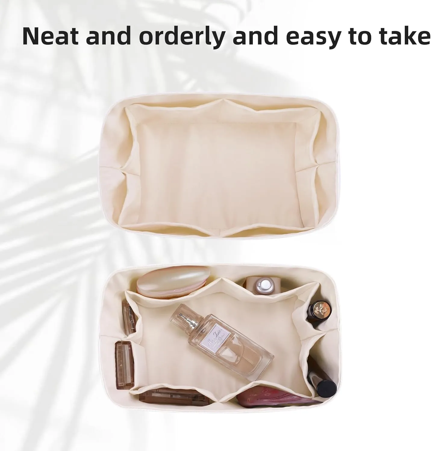 DGAZ Lightweight Purse Organizer Insert for Goyard Hobo Bag,silk and DupontPaper handbag inner for Luxury Bags(Craie,Hobo Bag)