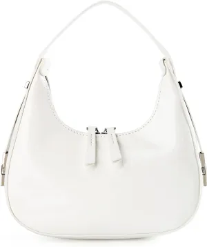 Didida Y2K Moon Bag Women's Crescent Shoulder Bag Retro Handbags Top Handle Patent Leather Cute Small Underarm Bag