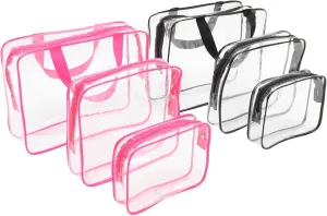 Didiseaon Travel Makeup Bag Set 6pcs Toiletry Bag for Women Compact Portable Toiletry Organizer Zipper Closure for Easy Access