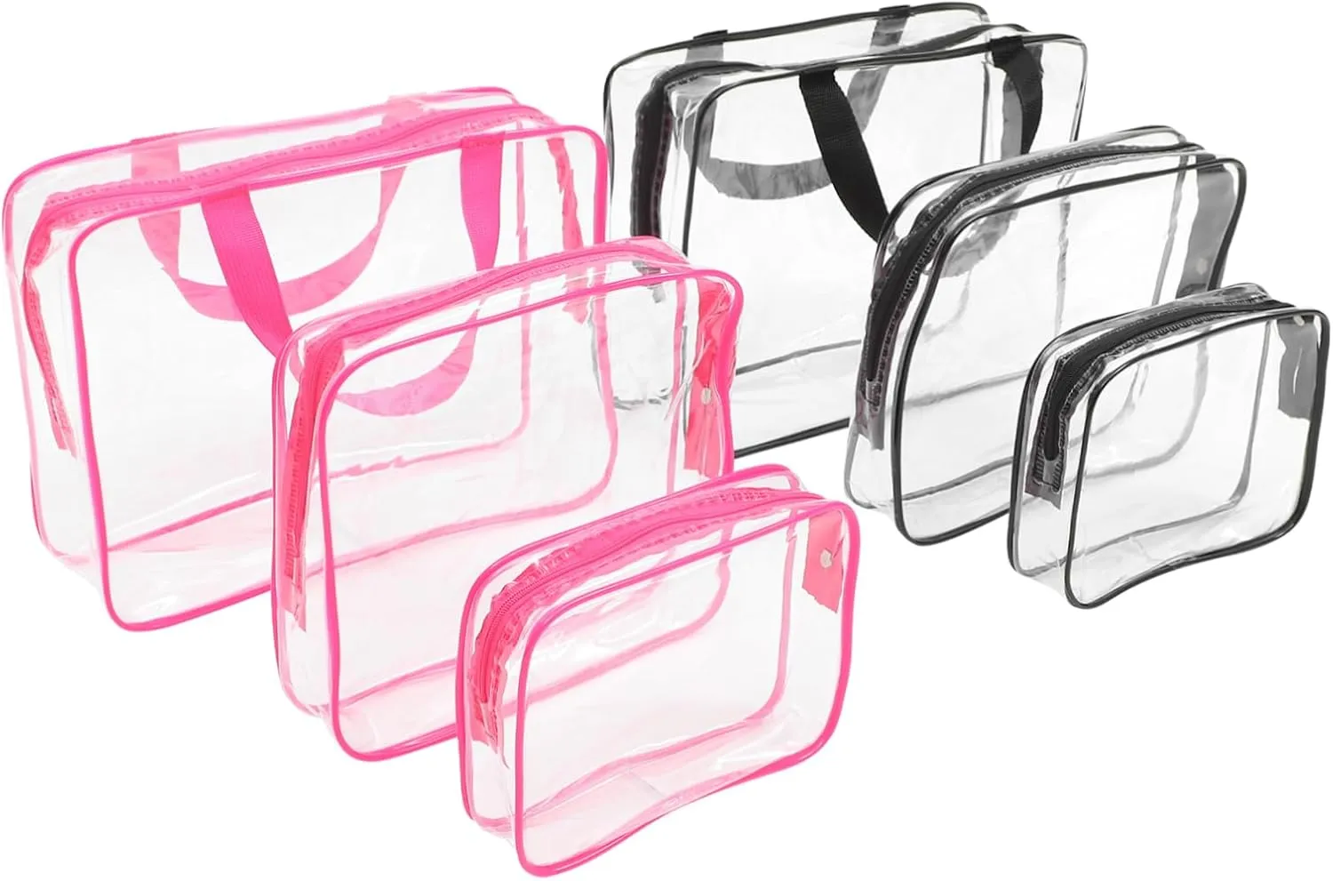 Didiseaon Travel Makeup Bag Set 6pcs Toiletry Bag for Women Compact Portable Toiletry Organizer Zipper Closure for Easy Access