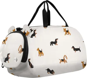 Different Breeds Of Dachshund Dogs Duffel Bags for Boys Small Gym Bags for Teens Dance Bag for Girls