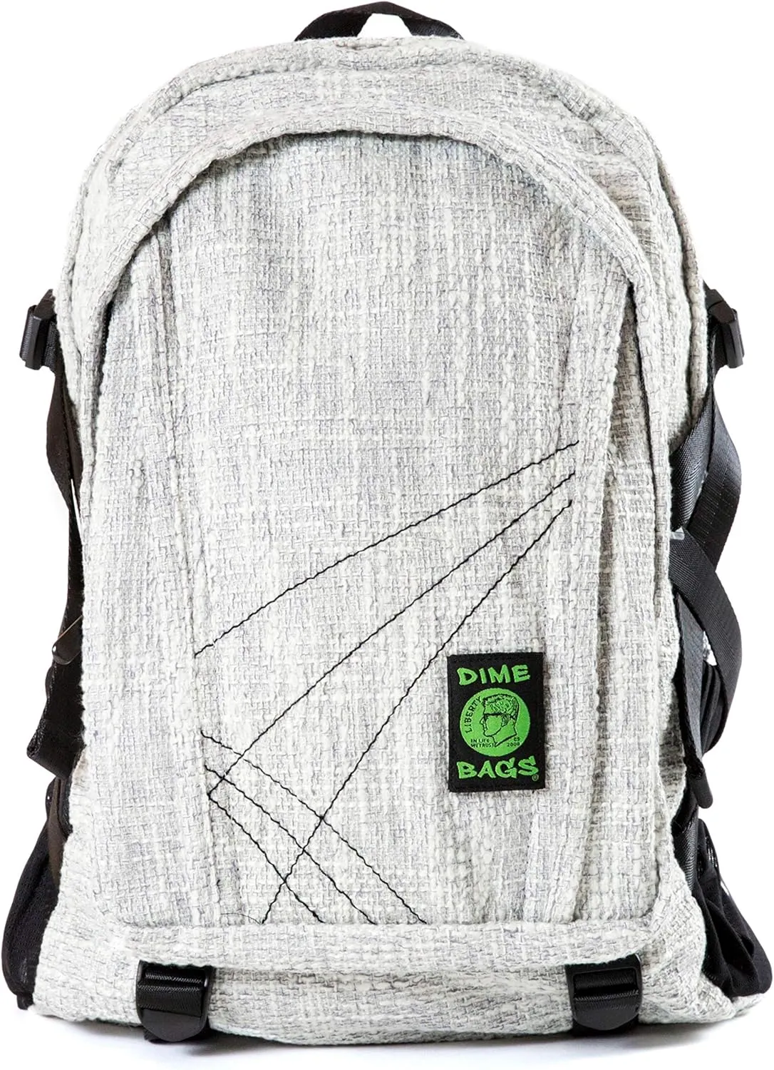 DIME BAGS - Classic Backpack - Backpack for All Genders - Includes & Airtight (Hemp Material, Grey)