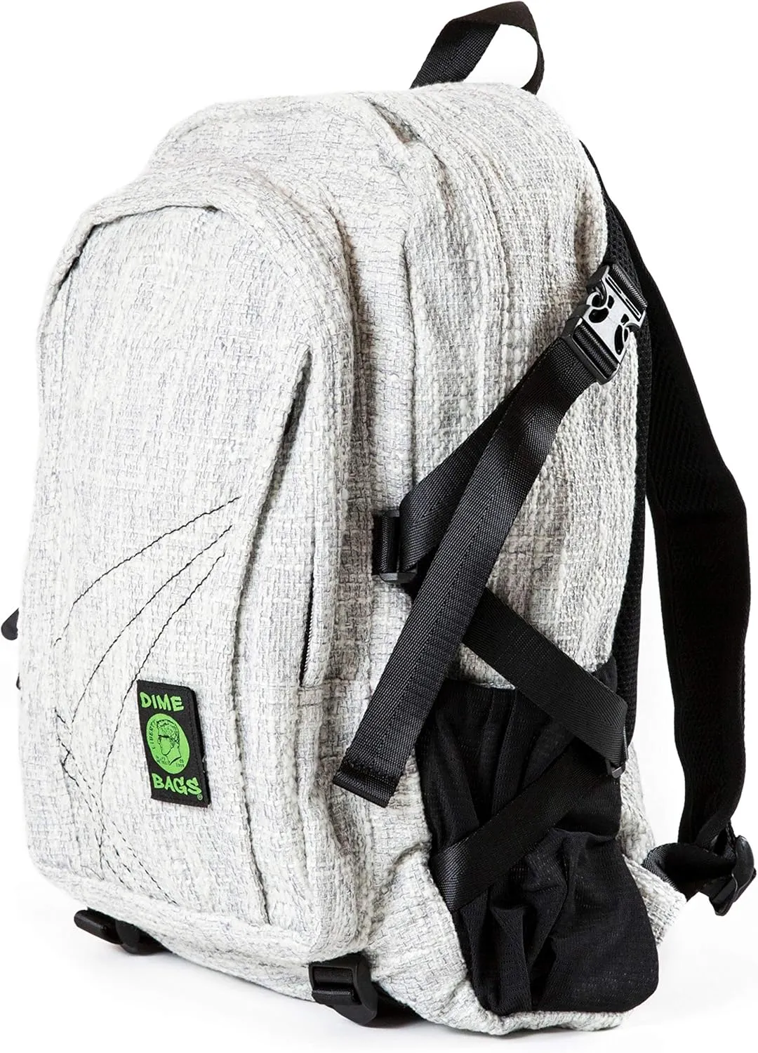 DIME BAGS - Classic Backpack - Backpack for All Genders - Includes & Airtight (Hemp Material, Grey)