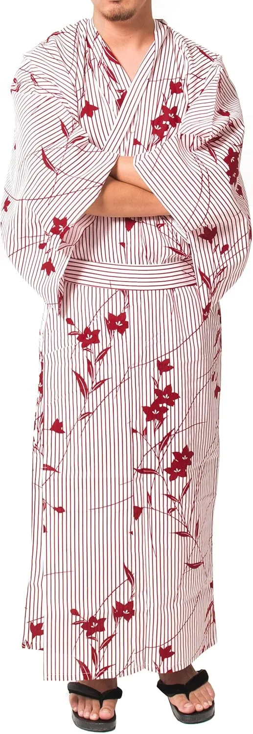 Dita Tokyoin Traditional Made In Japan Cotton Yukata Robe (Japanese Pajama Kimono) Easy Wearing set2