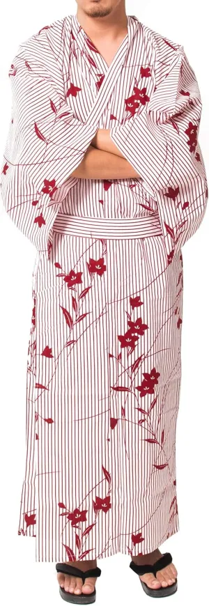 Dita Tokyoin Traditional Made In Japan Cotton Yukata Robe (Japanese Pajama Kimono) Easy Wearing set2