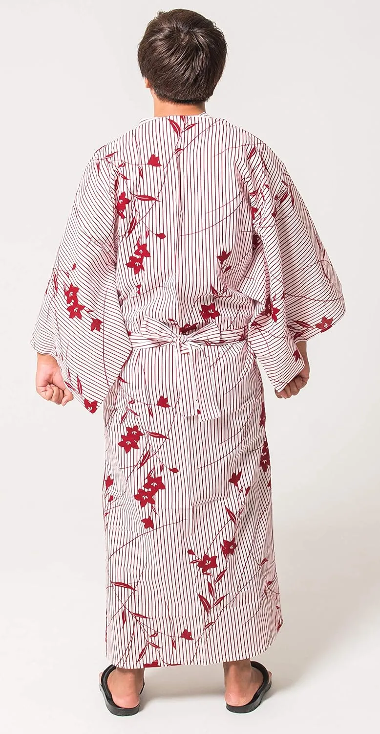 Dita Tokyoin Traditional Made In Japan Cotton Yukata Robe (Japanese Pajama Kimono) Easy Wearing set2