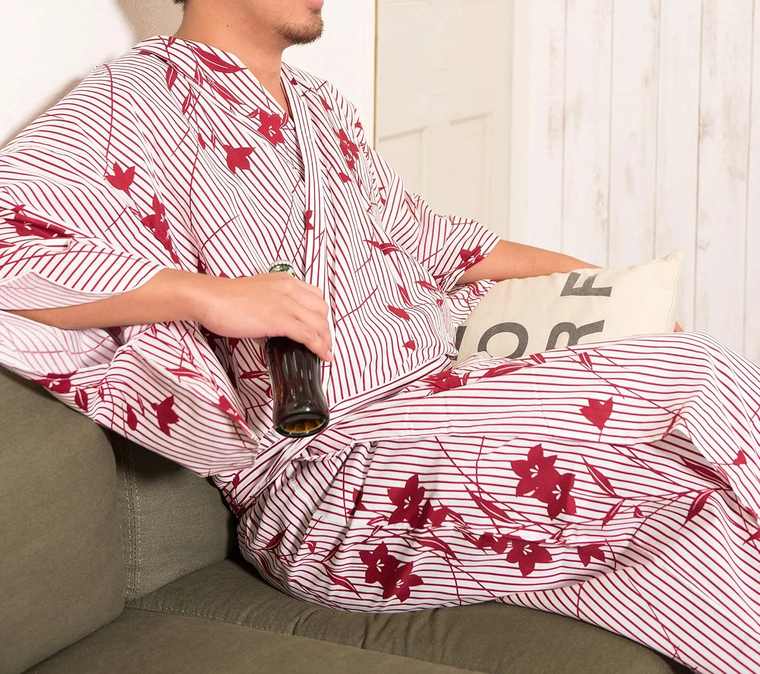 Dita Tokyoin Traditional Made In Japan Cotton Yukata Robe (Japanese Pajama Kimono) Easy Wearing set2