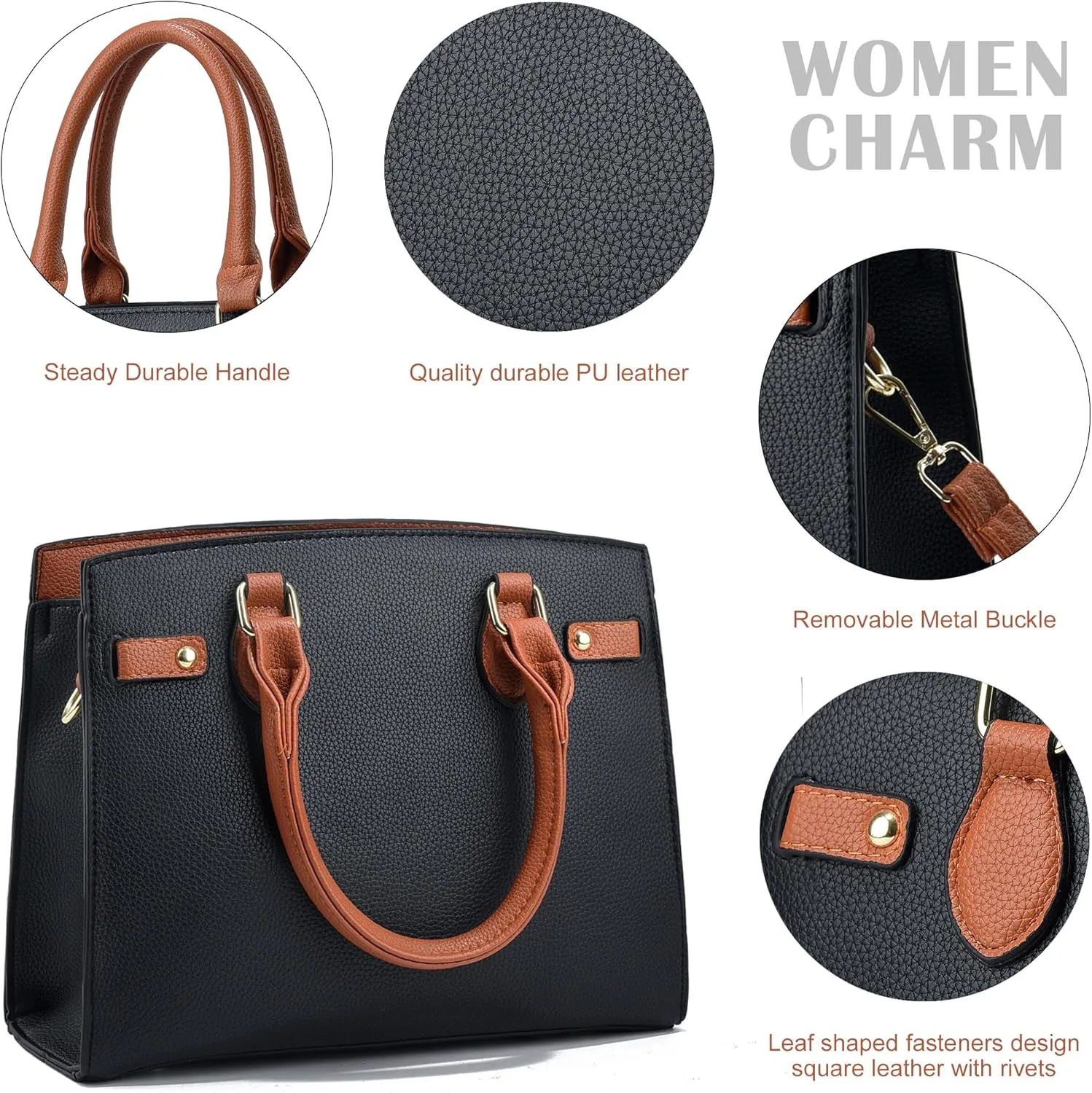 DMICXEL Tote Bag Crossbody Purses for Women Shoulder Handbag PU Leather Top Handle Satchel Bags