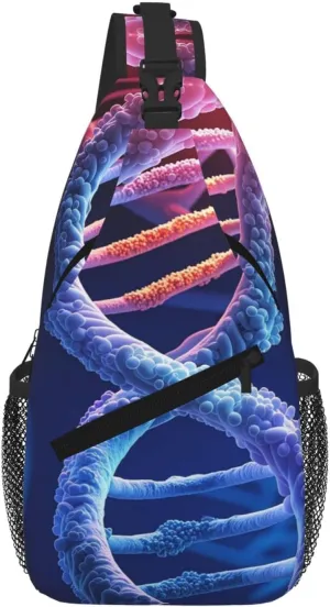 Dna Genetic Helix Sling Bag For Women Men Travel Hiking Backpack Crossbody Shoulder Chest Bags Casual Daypack