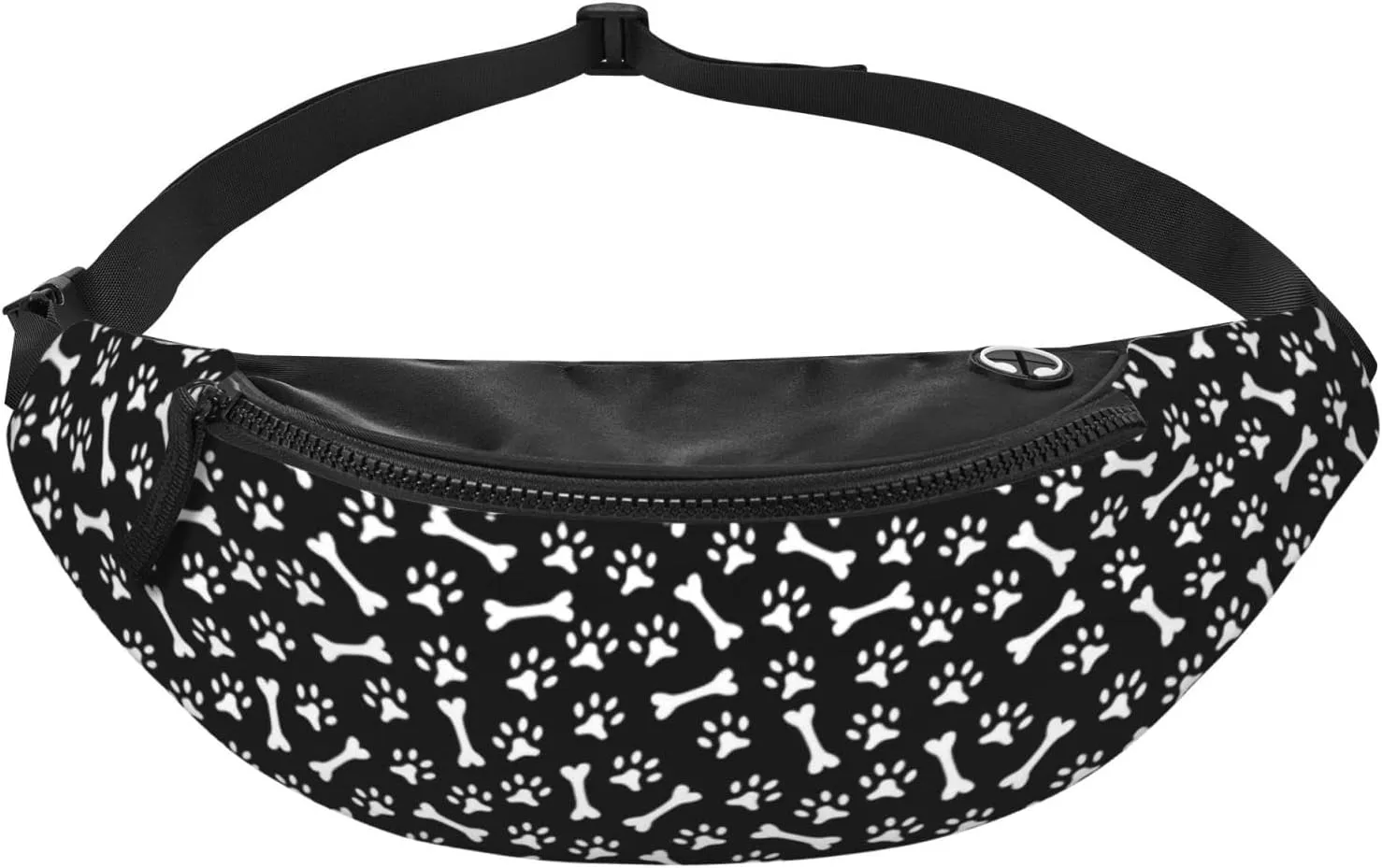 Dog Paw Print Fanny Pack for Women Men,Fashion Waist Pack Belt Bag Crossbody Bag for Traveling Casual Running Cycling