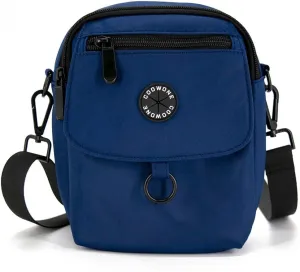 Dog Walking Bag Crossbody Waterproof & Lightweight Treat Pouch for Pet Training, Puppy Treat Tote, Dog Mom Purse (Navy Blue 1.0)