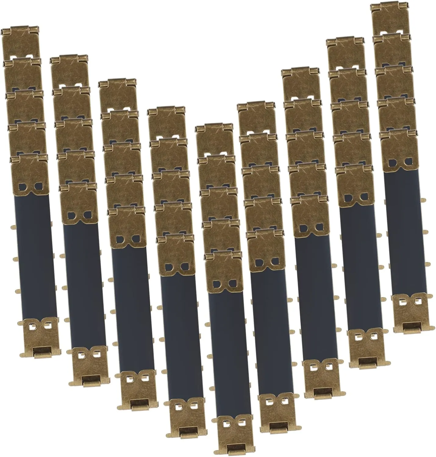 DOITOOL 8cm Sewing Handbag Hinge Spring Clip Metal Internal Frame Clasps for Purses
