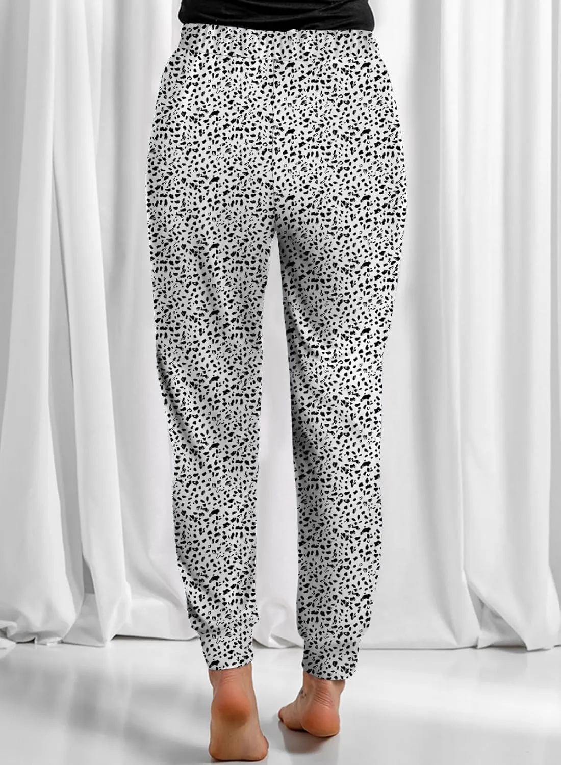 Dokotoo Womens 2023 Soft Casual Drawstring Tie Elastic Waist Loose Jogger Pants with Pockets