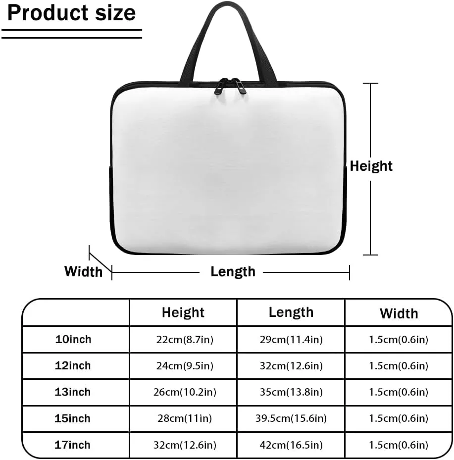 Dolyues Laptop Carrying Case for Adult Travel Workout Water-Resistant Laptop Bag Five Size Suit for Most Laptop