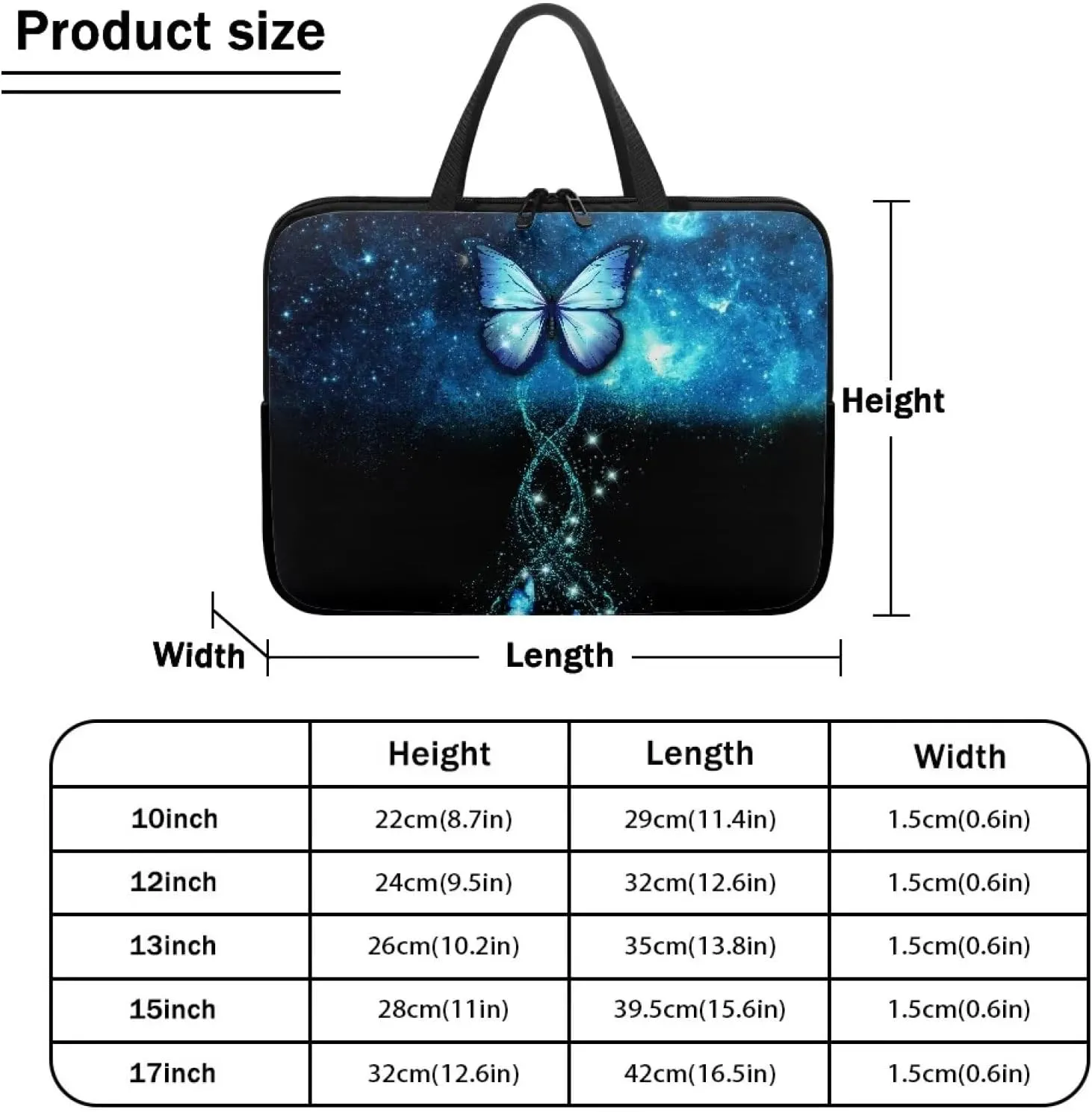 Dolyues Laptop Carrying Case for Adult Travel Workout Water-Resistant Laptop Bag Five Size Suit for Most Laptop
