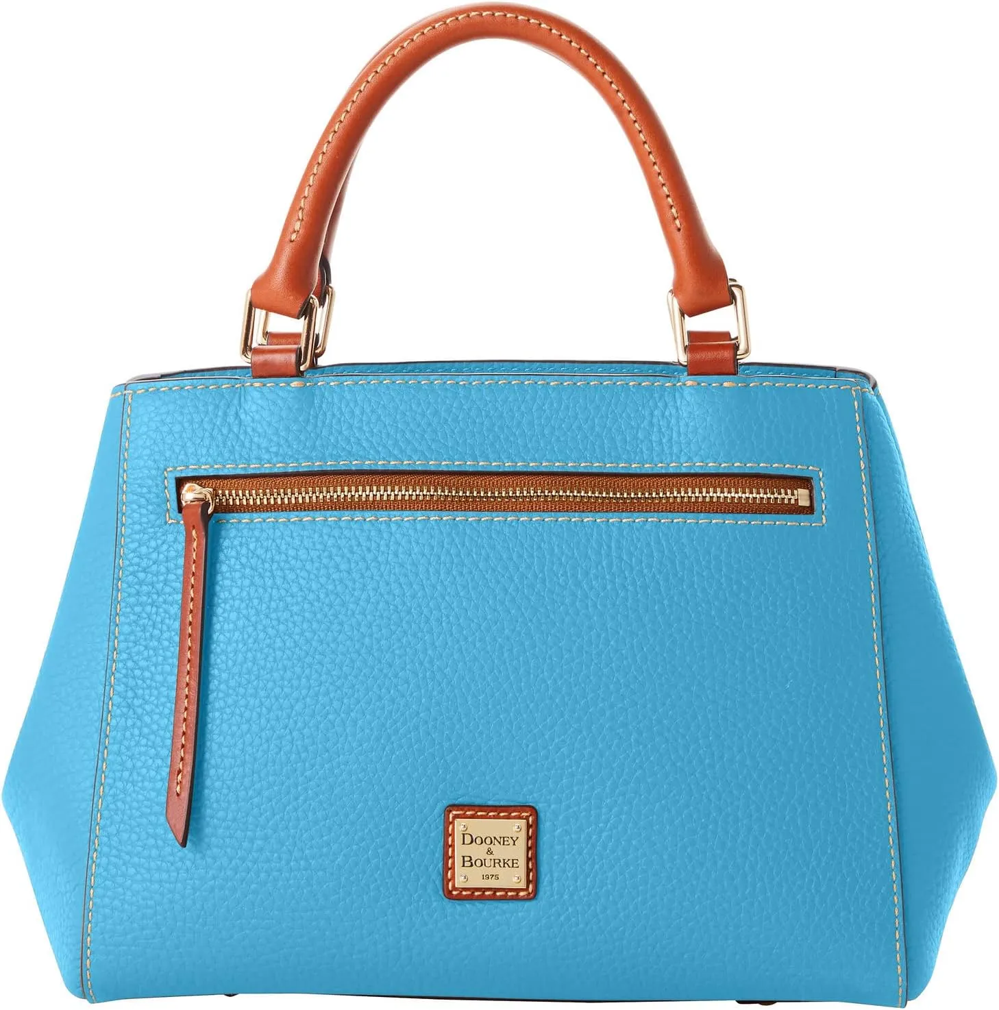Dooney & Bourke Designer Handbags for Women, Pebble Grain Leather Small Satchel Bag with Crossbody Strap