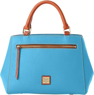 Dooney & Bourke Designer Handbags for Women, Pebble Grain Leather Small Satchel Bag with Crossbody Strap