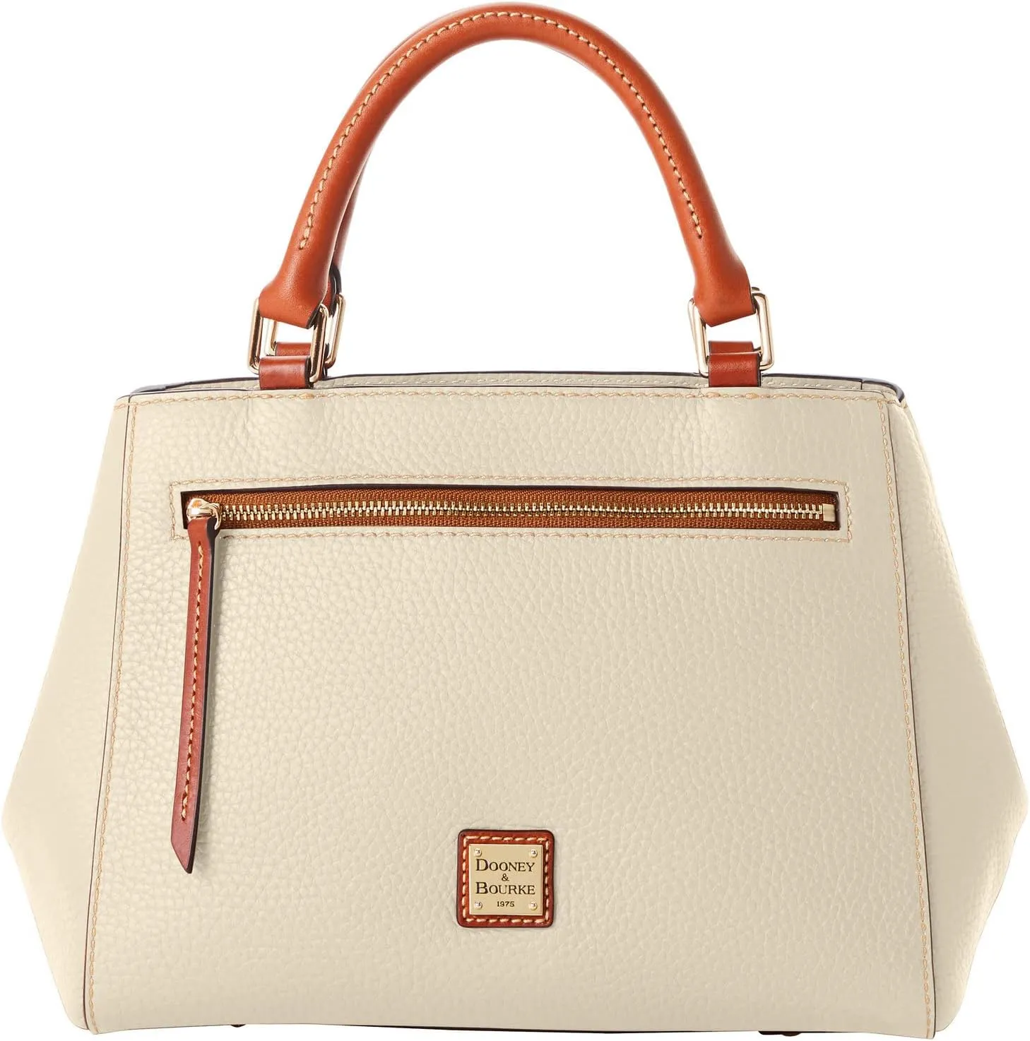 Dooney & Bourke Designer Handbags for Women, Pebble Grain Leather Small Satchel Bag with Crossbody Strap