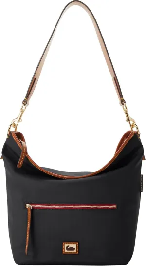 Dooney & Bourke Hobo Shoulder Bags for Women, Small Nylon Tote Bags with Zipper