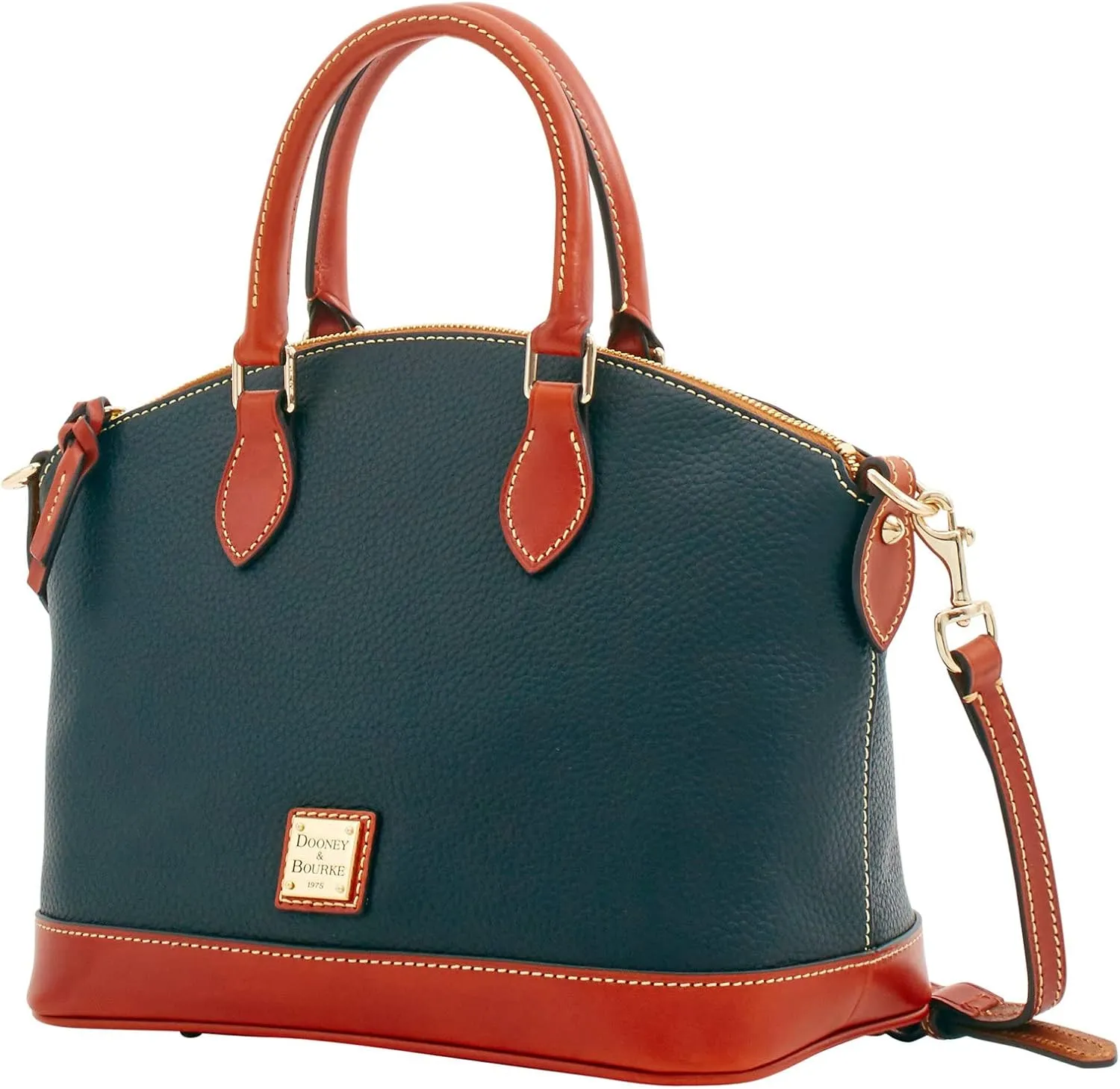 Dooney & Bourke Women's Darcy Satchel in Pebble Grain Leather, Large Handbag with Dual Handles & Adjustable Crossbody Strap