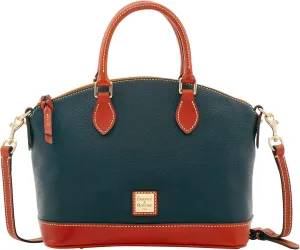 Dooney & Bourke Women's Darcy Satchel in Pebble Grain Leather, Large Handbag with Dual Handles & Adjustable Crossbody Strap