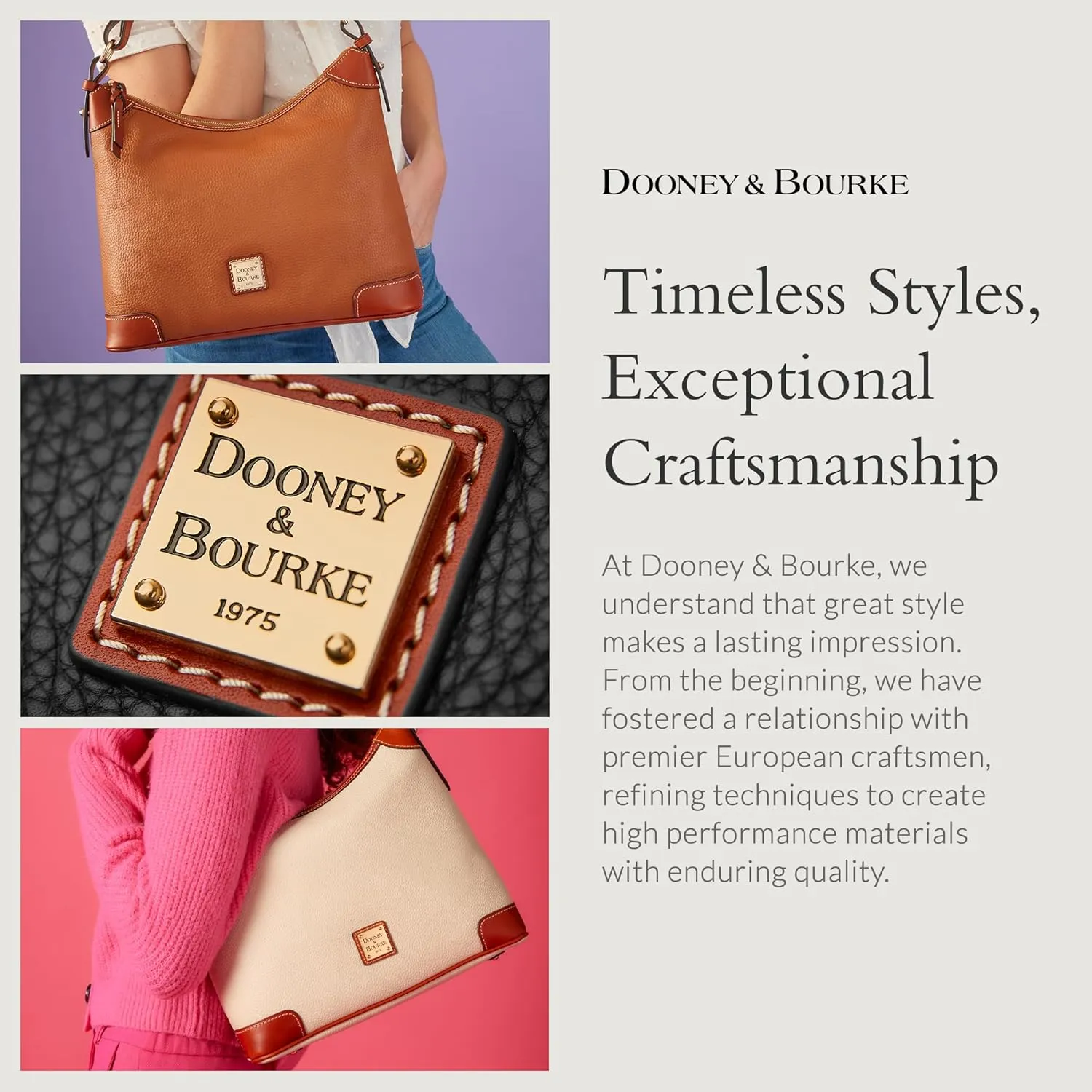 Dooney & Bourke Women's Domed Satchel in Pebble Grain Leather, Large Handbag with Adjustable & Detachable Shoulder Strap