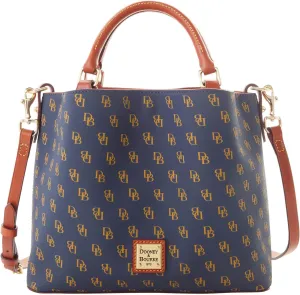 Dooney & Bourke Women's Gretta Small Brenna Satchel in Coated Cotton, with Adjustable Shoulder Strap