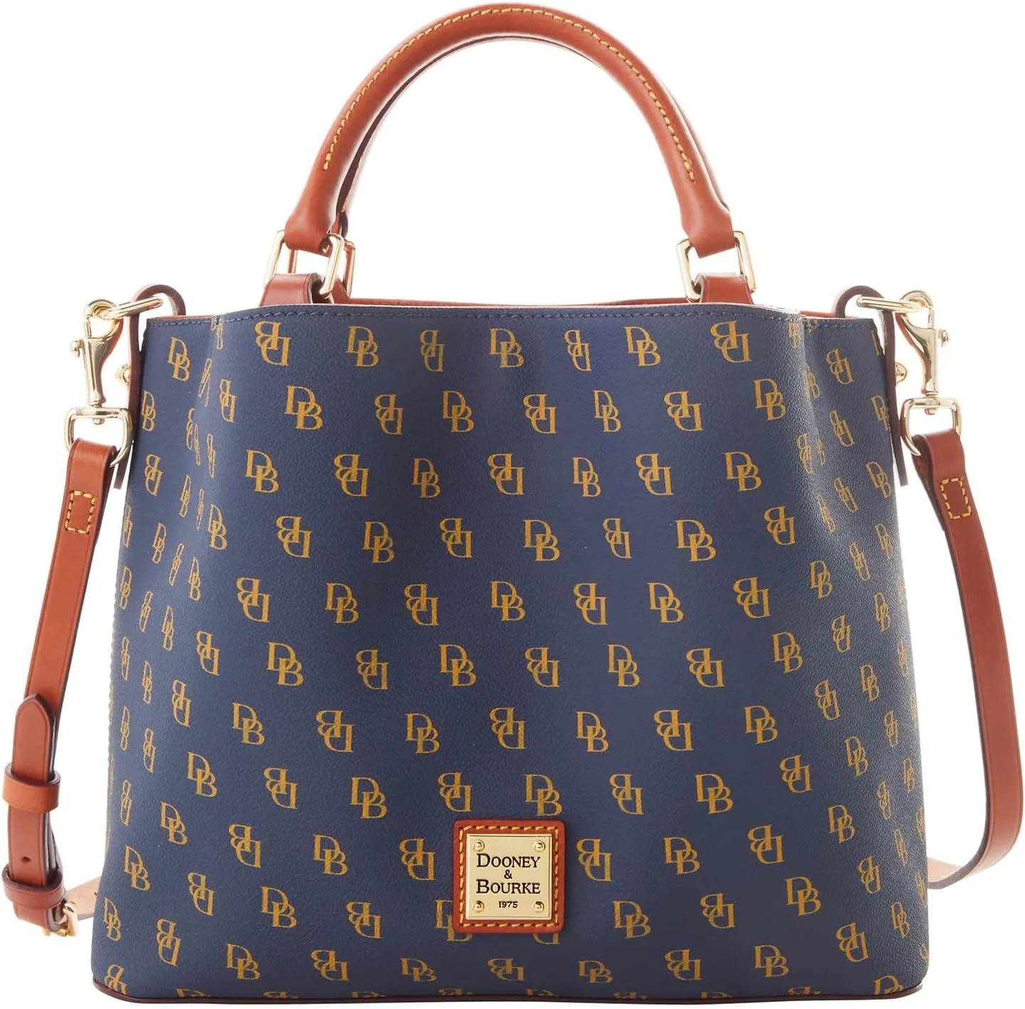 Dooney & Bourke Women's Gretta Small Brenna Satchel in Coated Cotton, with Adjustable Shoulder Strap