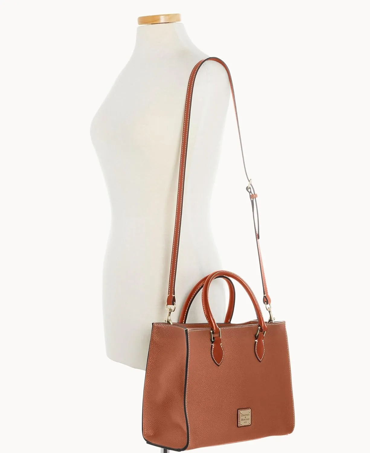 Dooney & Bourke Women's Janine Satchel in Pebble Grain Leather, Large Handbag with Adjustable & Detachable Shoulder Strap