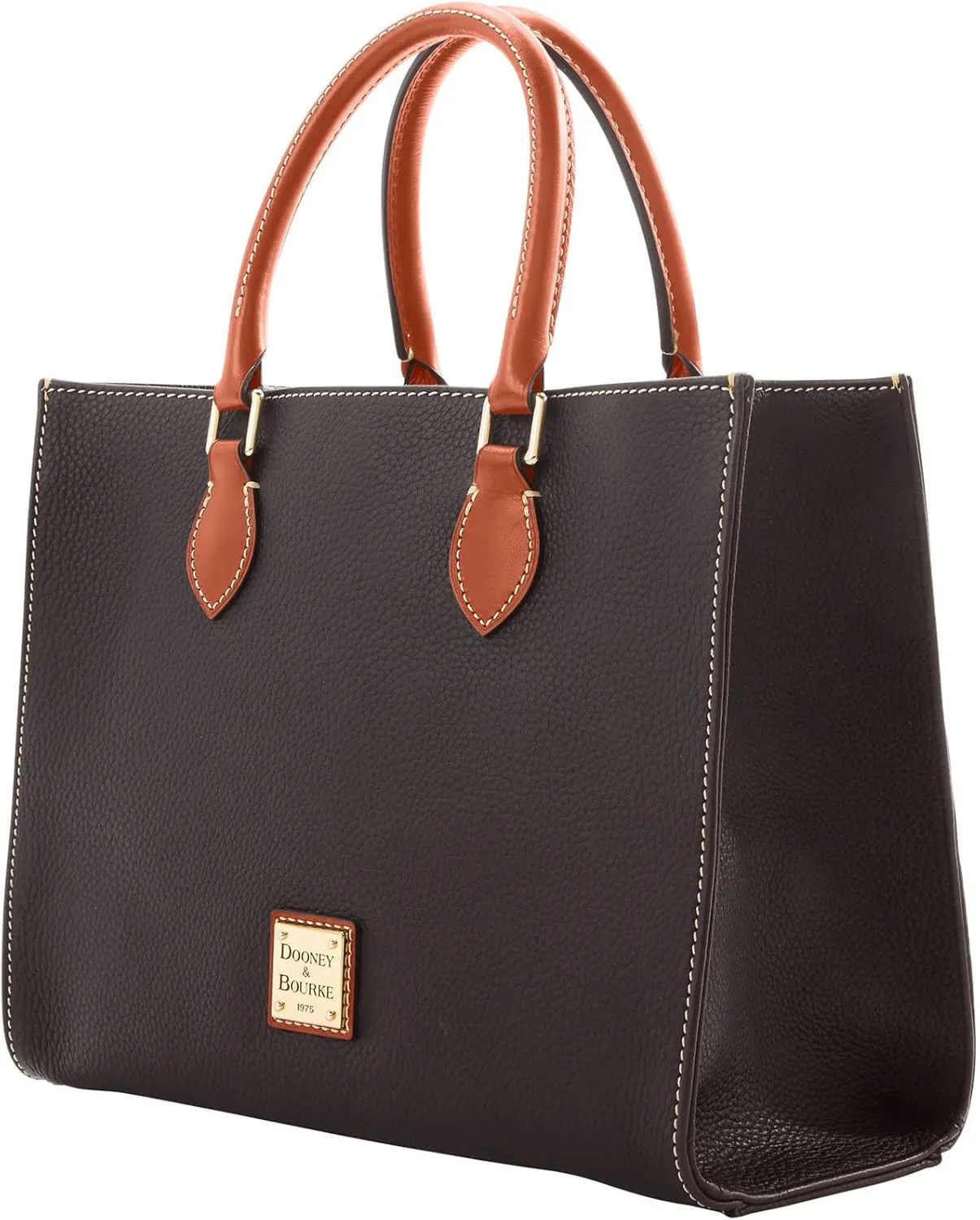 Dooney & Bourke Women's Janine Satchel in Pebble Grain Leather, Large Handbag with Adjustable & Detachable Shoulder Strap