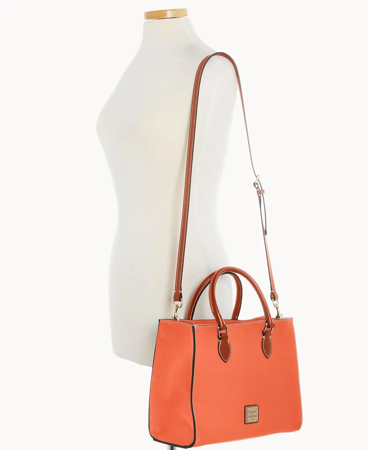 Dooney & Bourke Women's Janine Satchel in Pebble Grain Leather, Large Handbag with Adjustable & Detachable Shoulder Strap