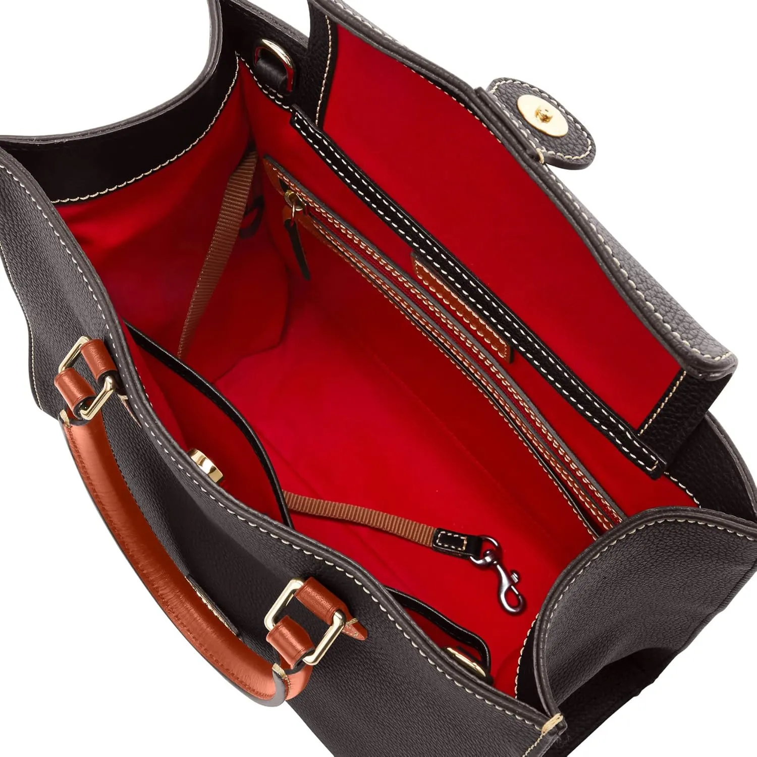 Dooney & Bourke Women's Janine Satchel in Pebble Grain Leather, Large Handbag with Adjustable & Detachable Shoulder Strap
