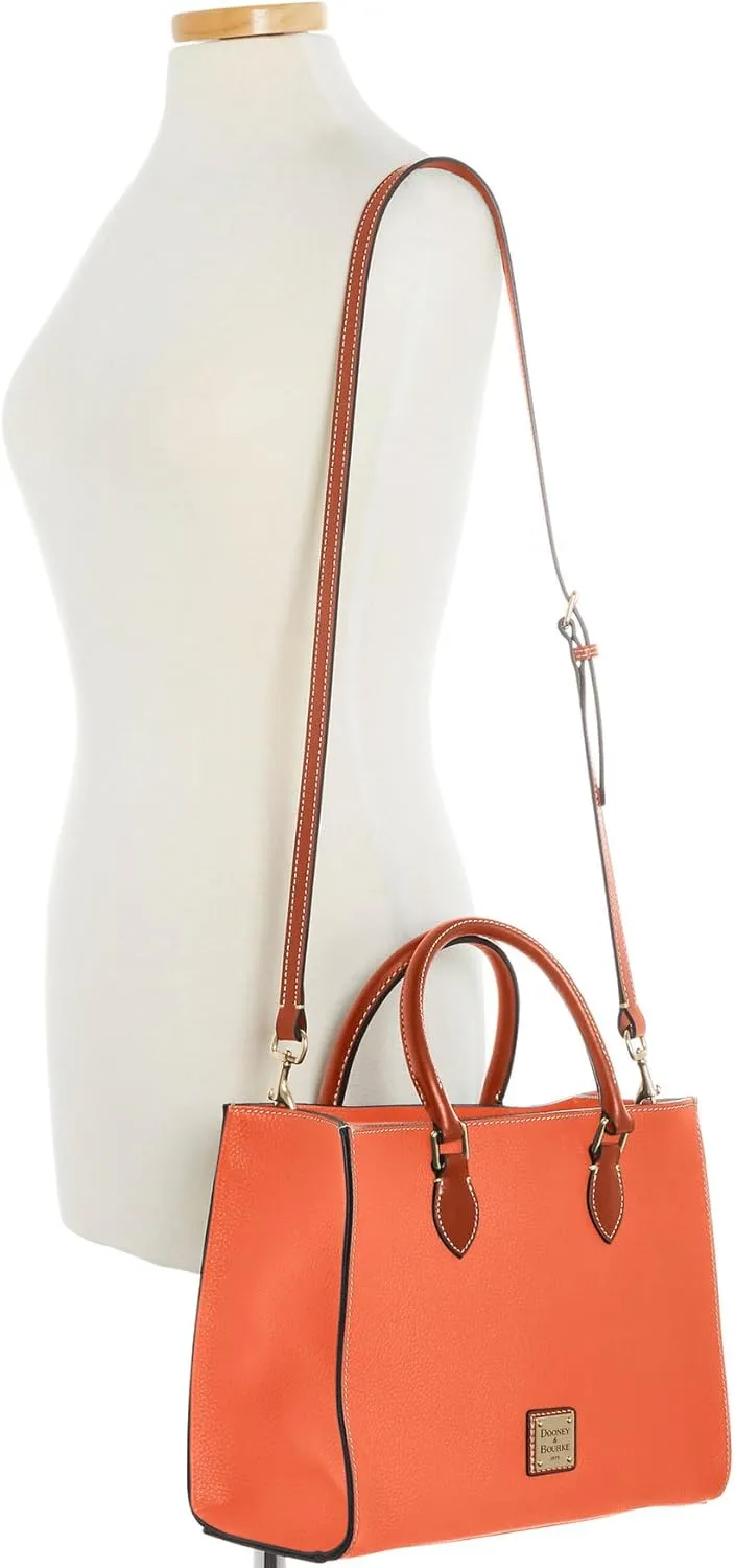 Dooney & Bourke Women's Janine Satchel in Pebble Grain Leather, Large Handbag with Adjustable & Detachable Shoulder Strap
