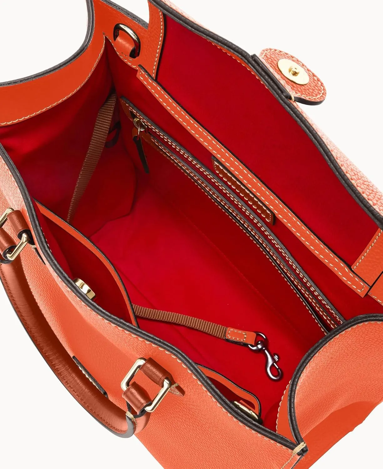 Dooney & Bourke Women's Janine Satchel in Pebble Grain Leather, Large Handbag with Adjustable & Detachable Shoulder Strap