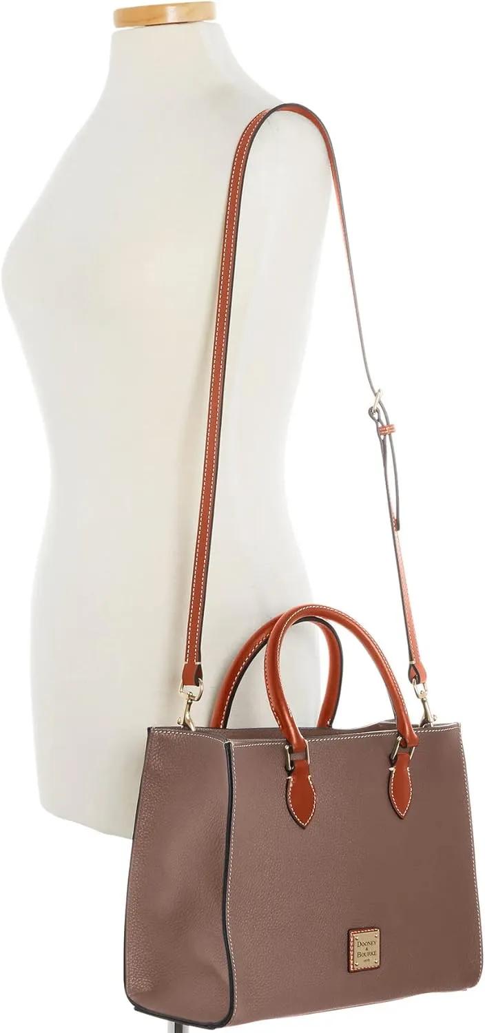 Dooney & Bourke Women's Janine Satchel in Pebble Grain Leather, Large Handbag with Adjustable & Detachable Shoulder Strap