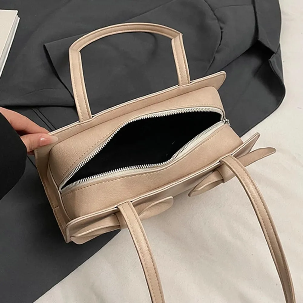 Double Bow Tie Underarm Commuter Bag Versatile Outdoor Shoulder Bags Zipper Large Capacity Hobo Bag for Women 2025