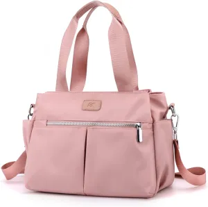 DOURR Hobo Handbags Light Nylon Crossbody Bags for Women, Multi Compartment Work Going Out Tote
