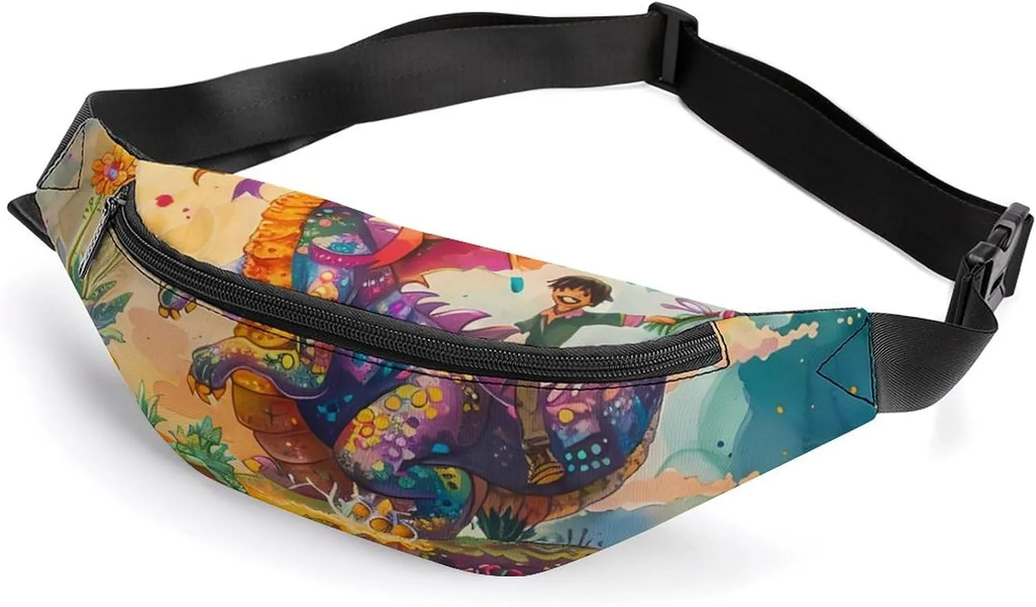 Dragon Neverland Crossbody Fanny Pack Waist Packs Adjustable Shoulder Bags Sling Bag for Hiking Running Cycling