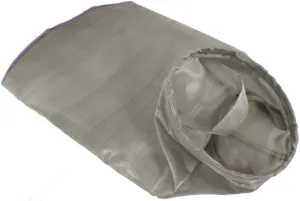 Duda Energy 304 Stainless Steel Filter Bag, 7" x 16", 120 Mesh/125 Micron Welded Sus304 Ring, Dual SS304 Hanging Straps Stainless Steel