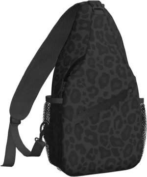 Dujiea Crossbody Backpack For Men Women Sling Bag, Animal Leopard Print Chest Bag Shoulder Bag Lightweight One Strap Backpack Multipurpose Travel Hiking Daypack