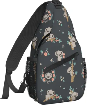 Dujiea Crossbody Backpack For Men Women, Sling Bag, Koala Chest Shoulder Bag, Lightweight One Strap Backpack, Multipurpose Travel Hiking Daypack
