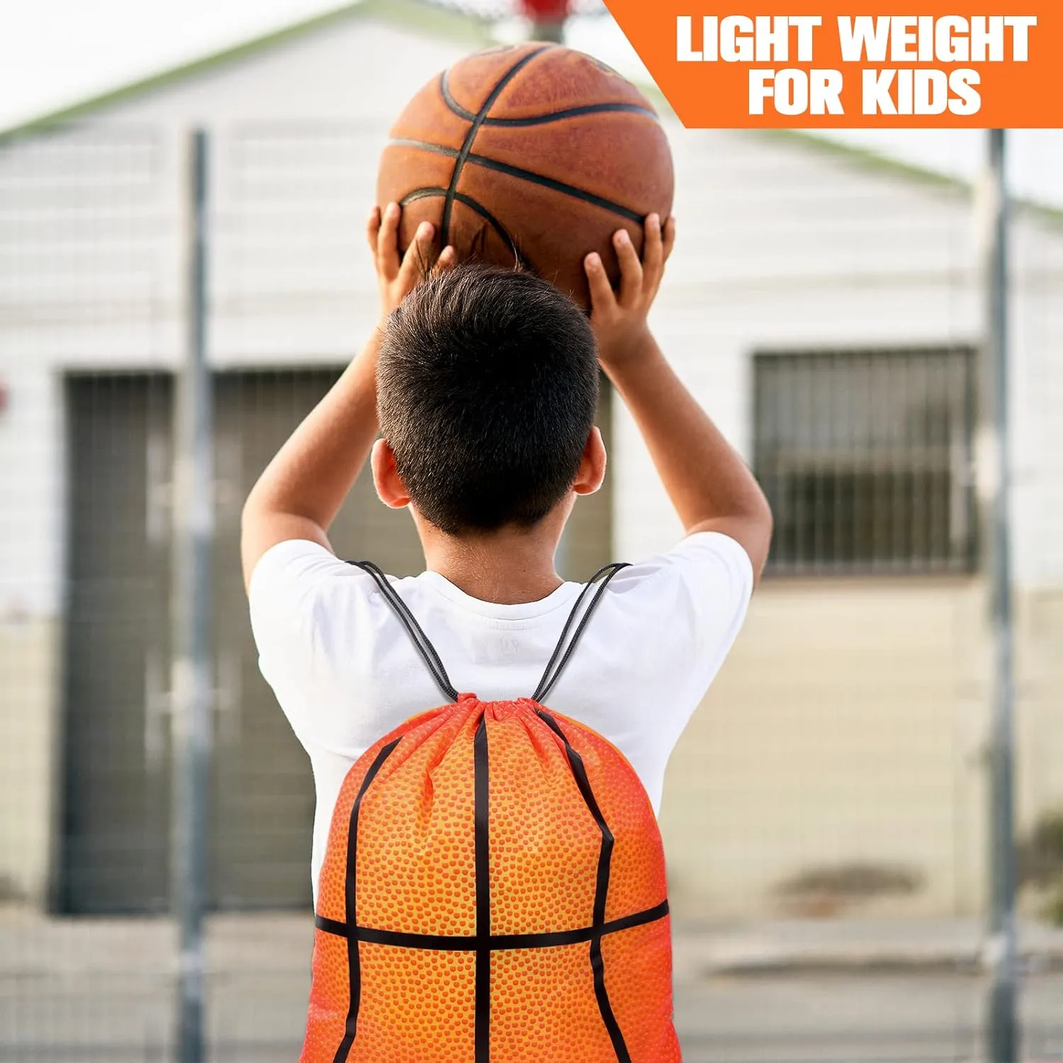 Eccliy 24 Pcs Basketball Drawstring Bag Sports Gym Drawstring Basketball Goodie Favor Bags Gift Bags Sack Bags for Adults