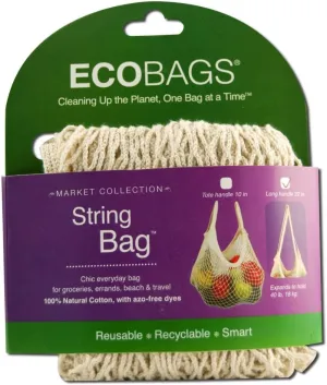 Eco-Bags Natural Cotton Long Handle String Bag