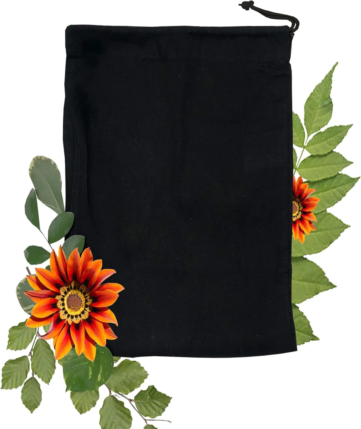 Eco Green Textiles (2 x 3 inches) – Black Cotton Reusable Produce Muslin Bags – Multipurpose Drawstring Storage Pouch for Everyday Use (Pack of 25)