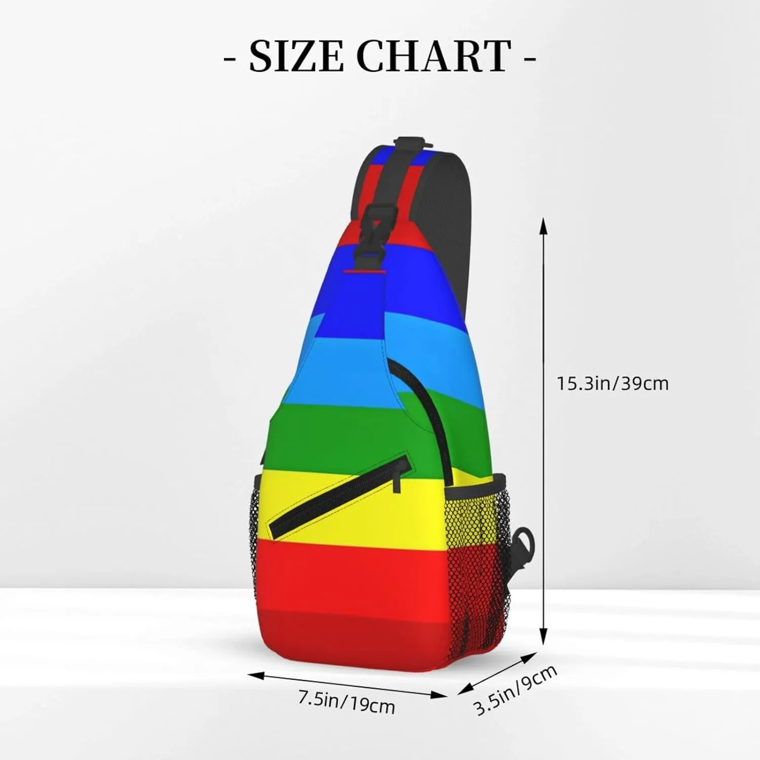Ecuador Indigenous Flag Crossbody Bag Cross Chest Bag Adjustable Sling Backpack Sports Gym Shoulder Bags Travel Cycling Daypack Diagonally Casual Rucksack